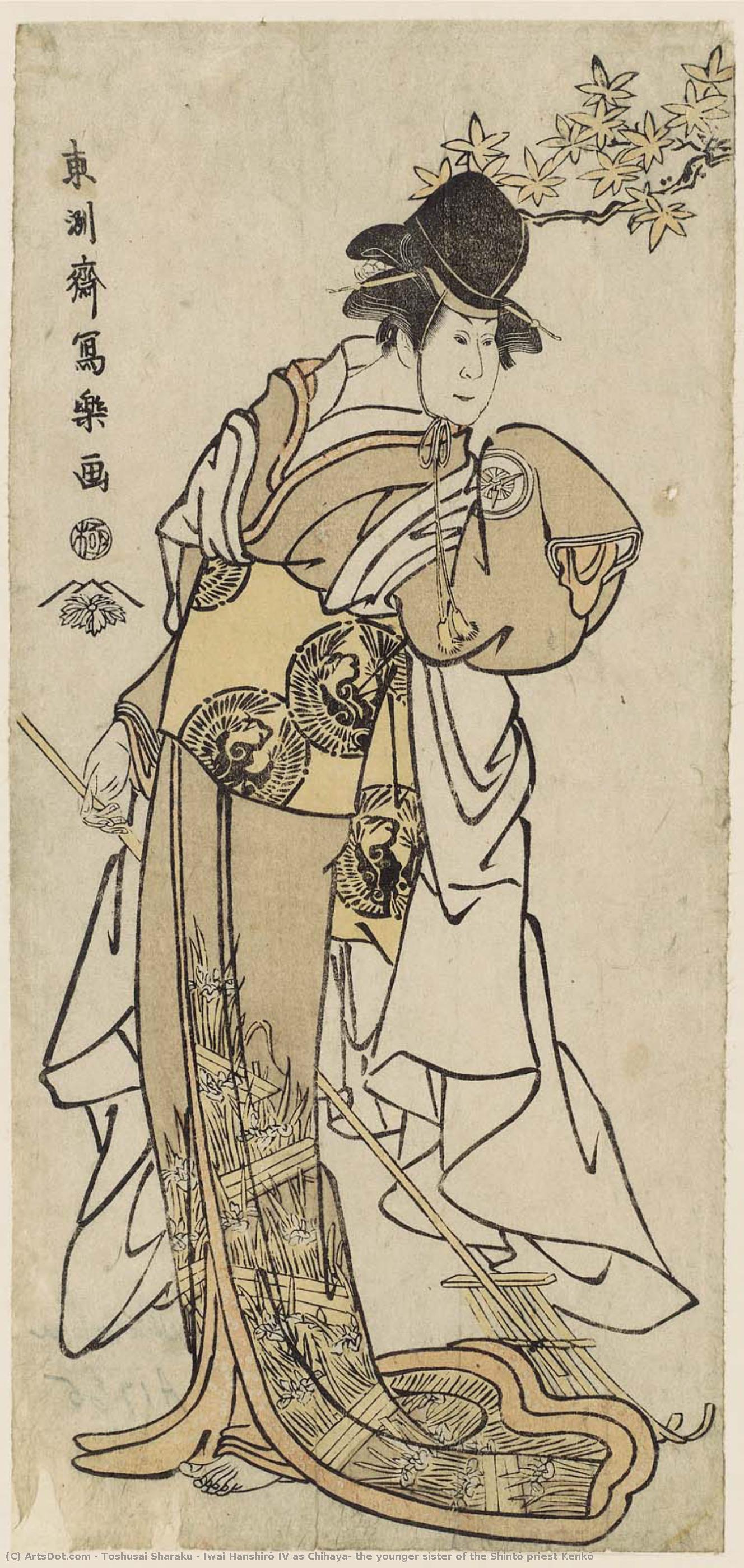 Iwai Hanshirō Iv As Chihaya, The Younger Sister Of The Shintō Priest Kenkō — Toshusai Sharaku