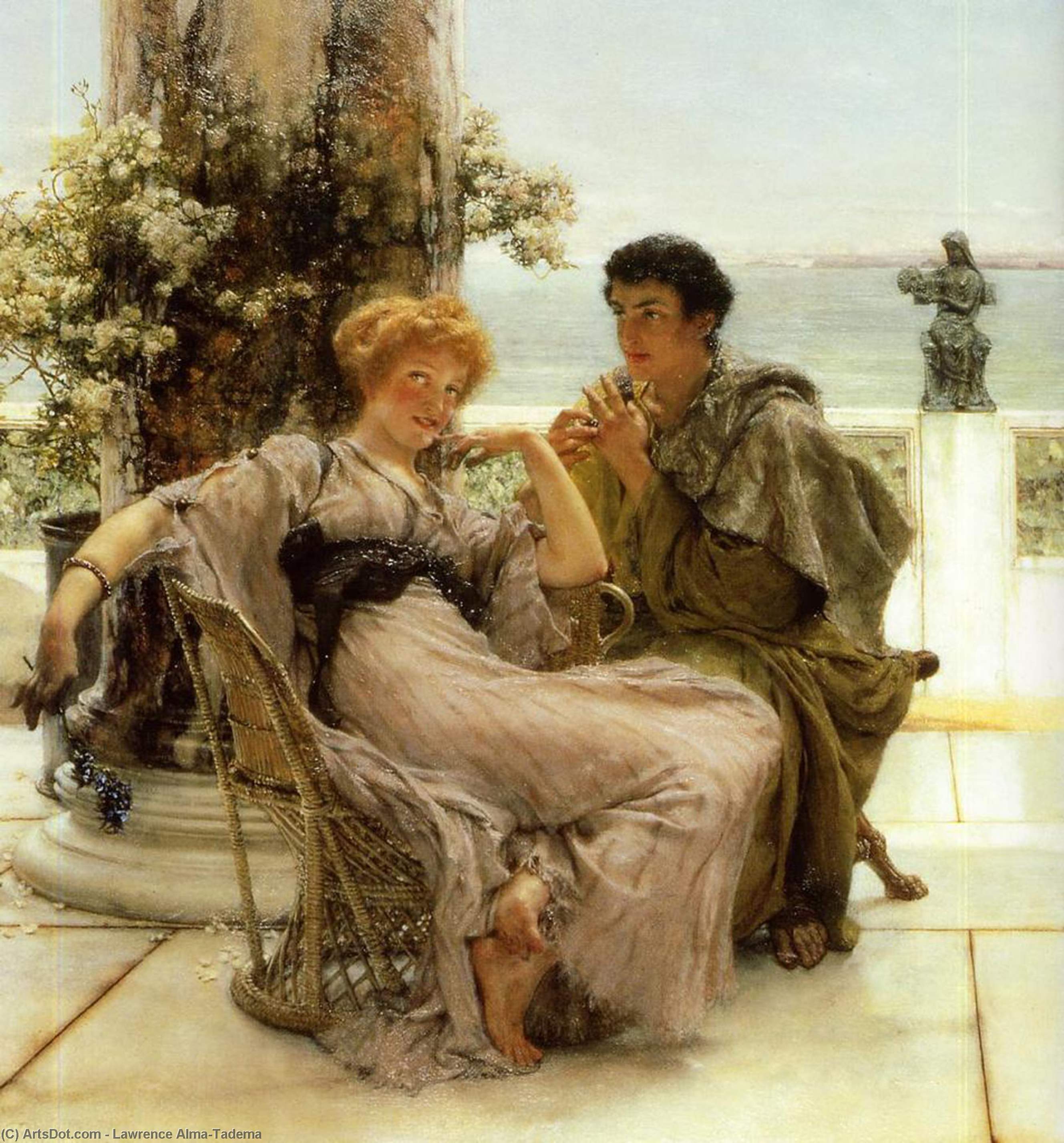 Courtship The Proposal — Lourens Alma Tadema