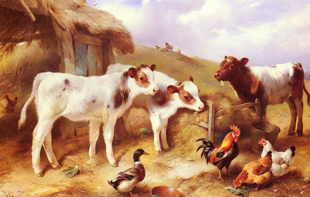 Calves, Chicken And A Duck — Walter Hunt