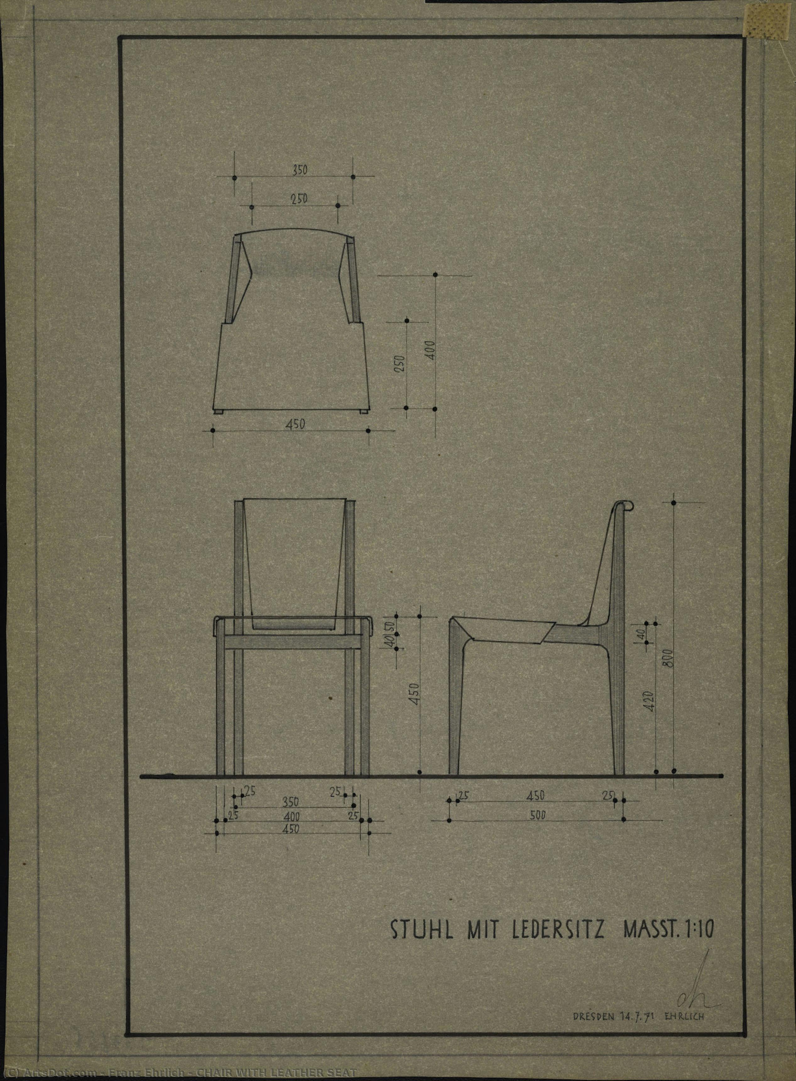 Chair With Leather Seat — Франц Эрлих