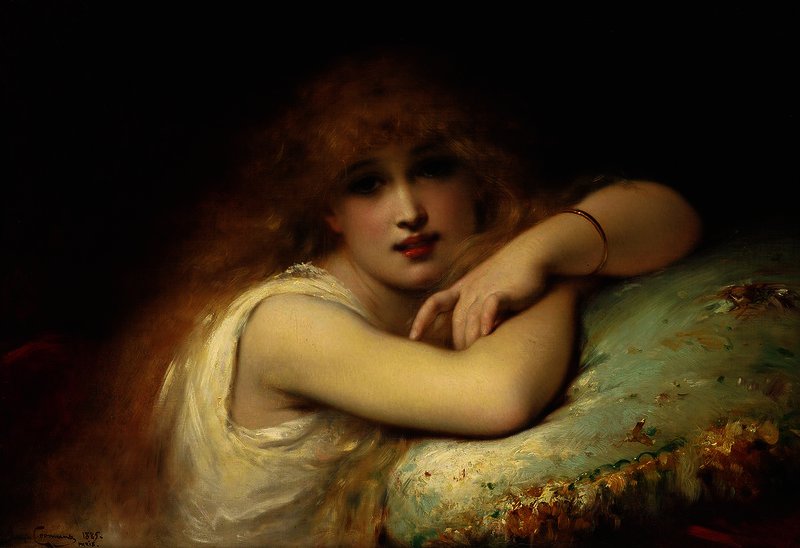 A Young Woman Of Leisure — Pierre Olivier Joseph Coomans