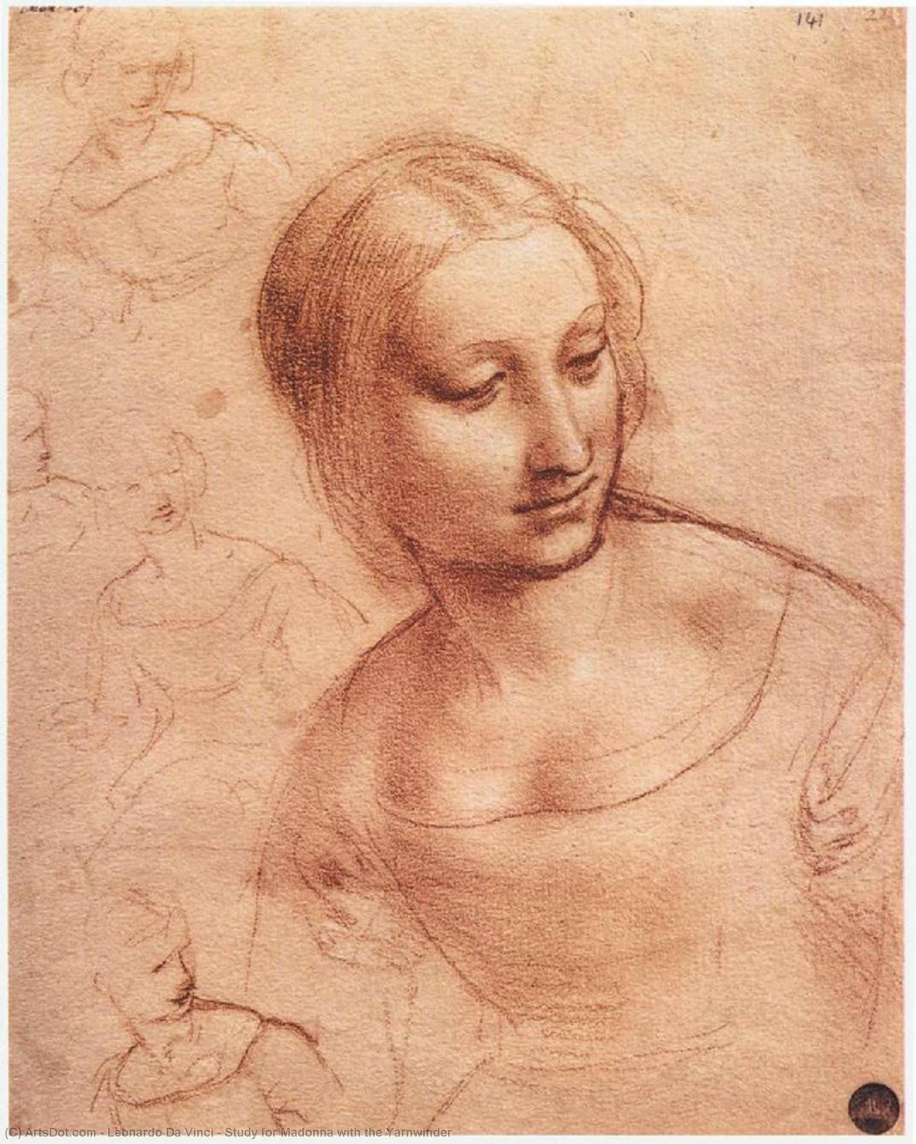 Study For Madonna With The Yarnwinder — Leonardo Da Vinci