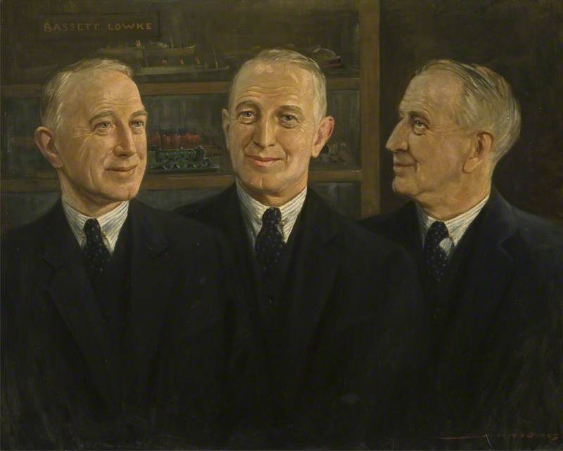 Triple Portrait Of Mr Bassett Lowke (1877–1953) — John Archibald Alexander Berrie