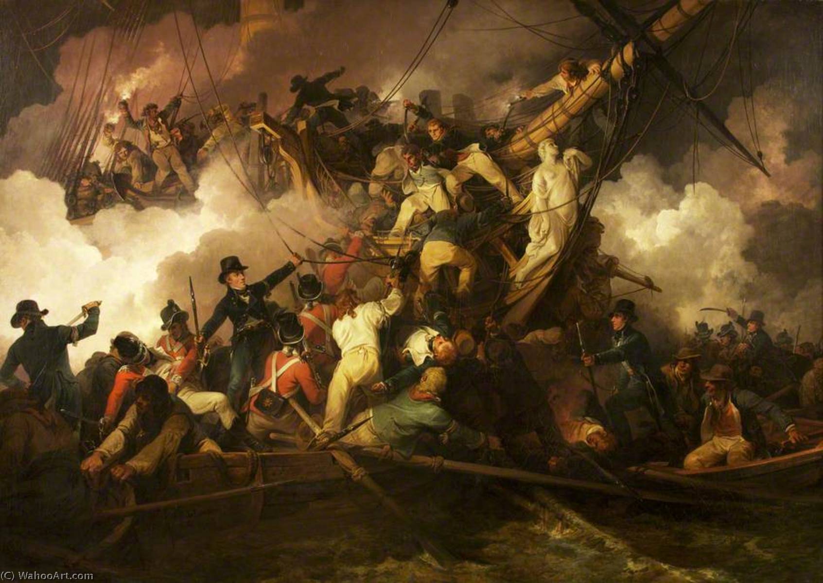 The Cutting Out Of The French Corvette 'la Chevrette' — Philip James De Loutherbourg