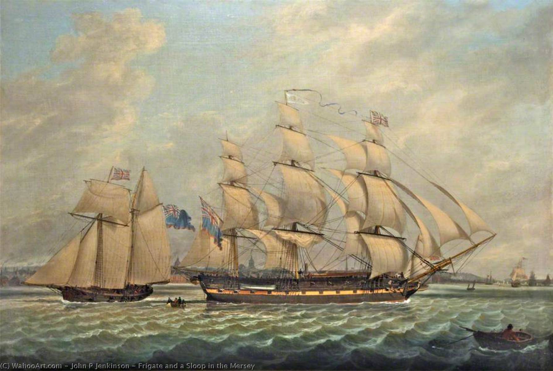 Frigate And A Sloop In The Mersey — John P Jenkinson