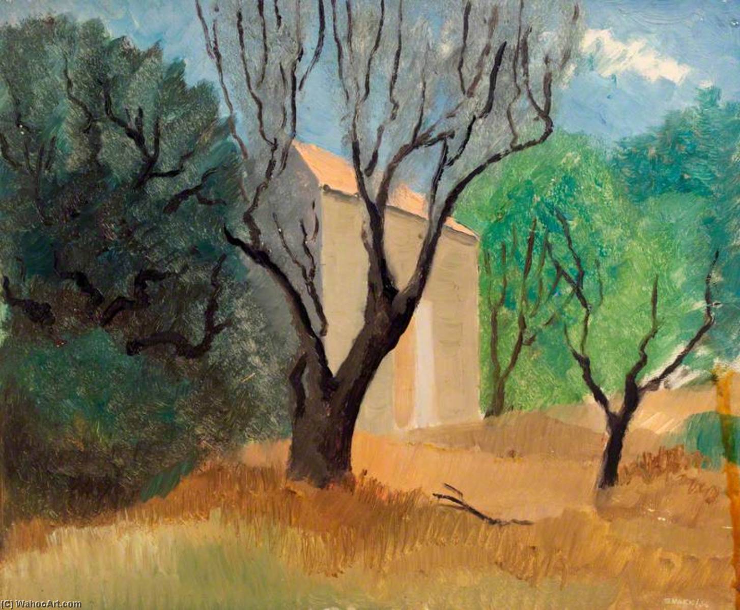 Landscape With A Barn — Edward Mcknight Kauffer