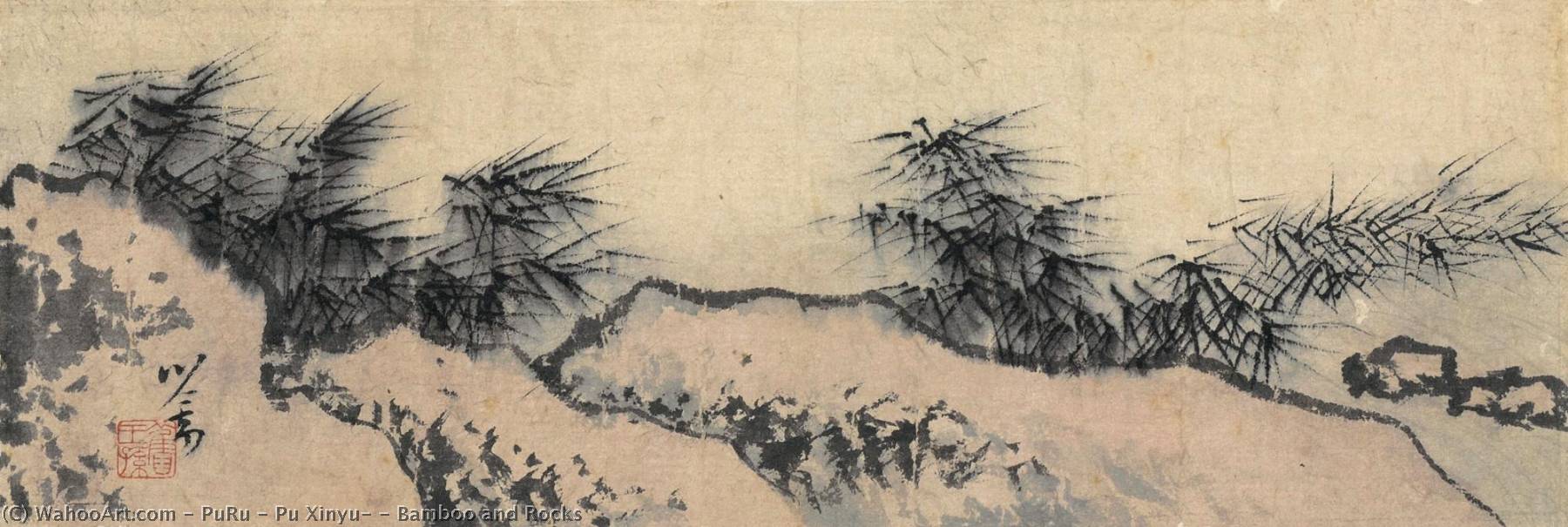 Bamboo And Rocks — Пу Жюньюй