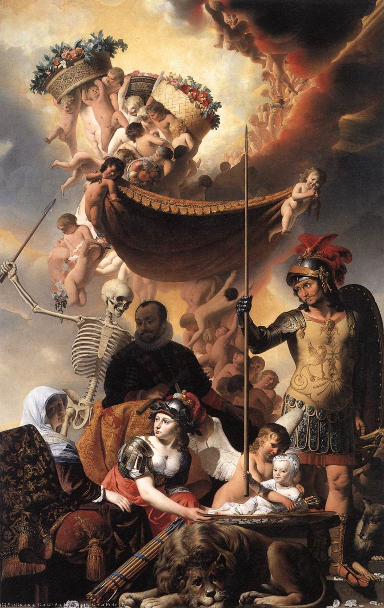 Allegory Of The Birth Of Frederik Hendrik — Caesar Van Everdingen
