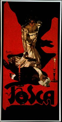 Poster Advertising A Performance Of Tosca — Адольф Гогенштейн