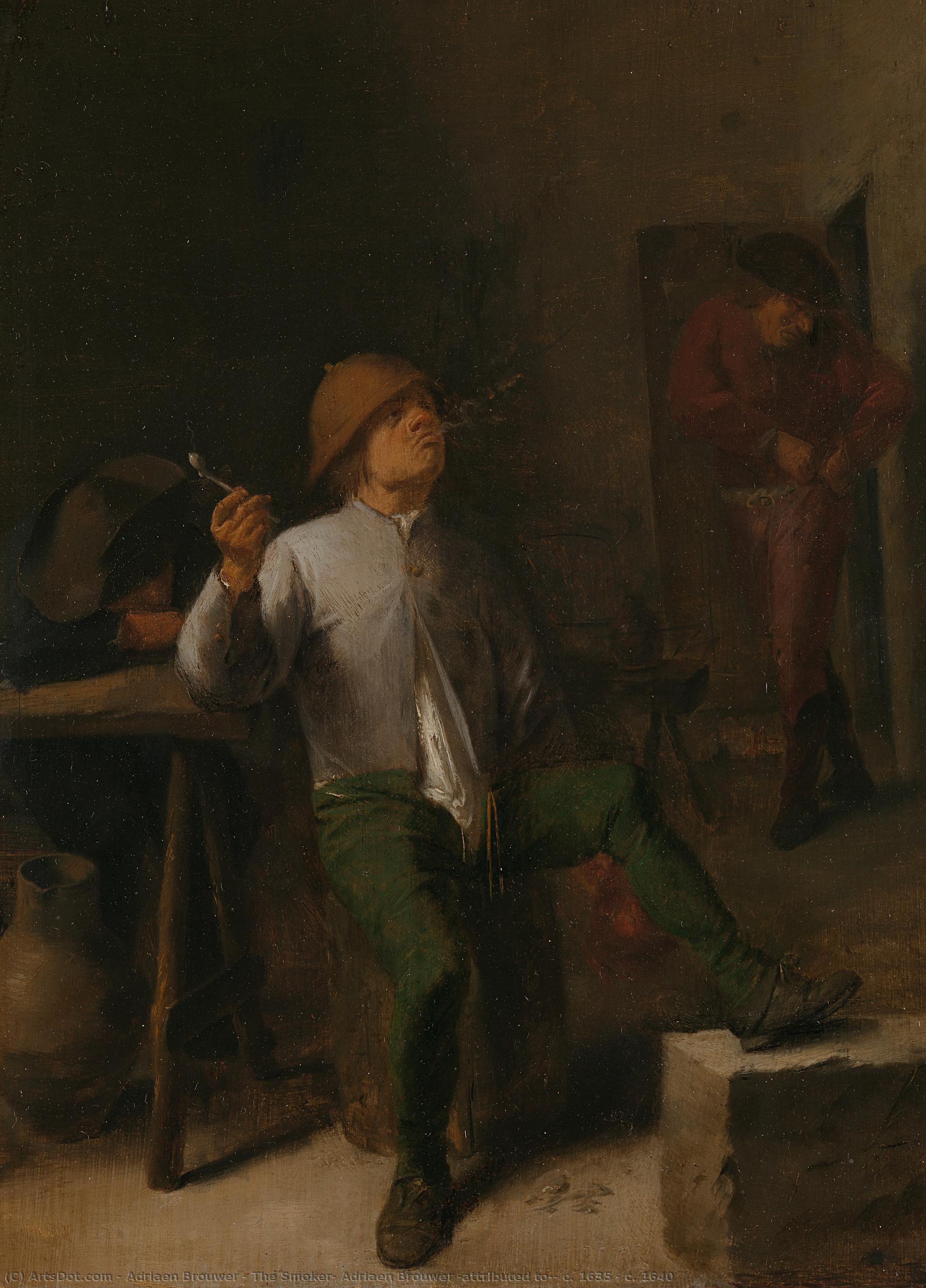 The Smoker, Adriaen Brouwer (attributed To), C. 1635 - C. 1640 — Adriaen Brouwer