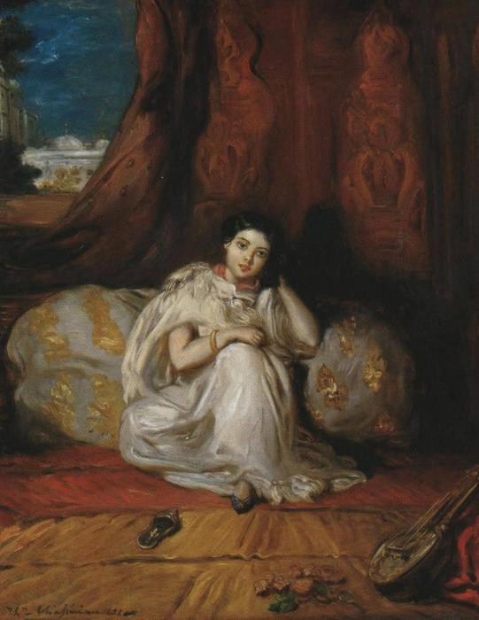 Jeune Fille Mauresque, Assise Dans Un Riche Intérieur (also Known As Almée) — Théodore Chassériau