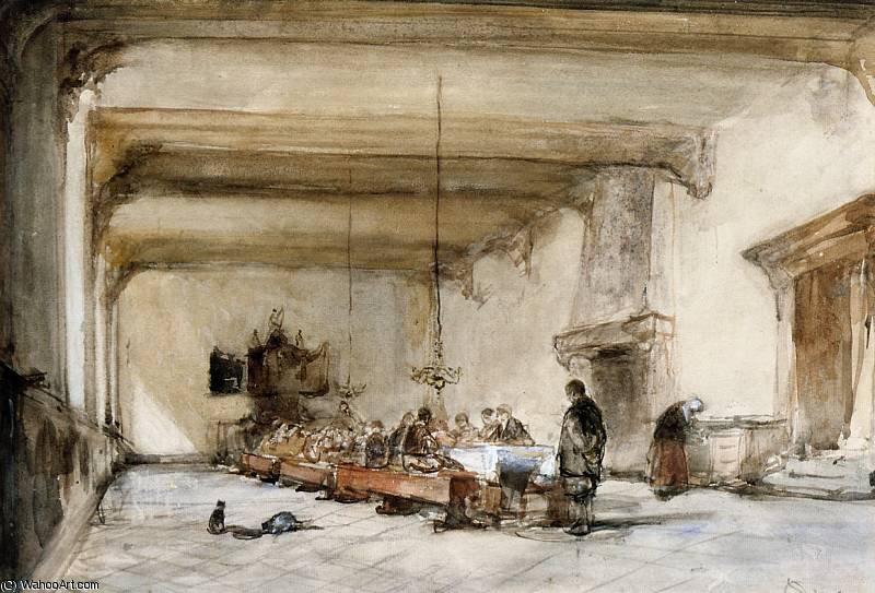 Interior Of Oude Delft Orphanage Sun — Johannes Bosboom