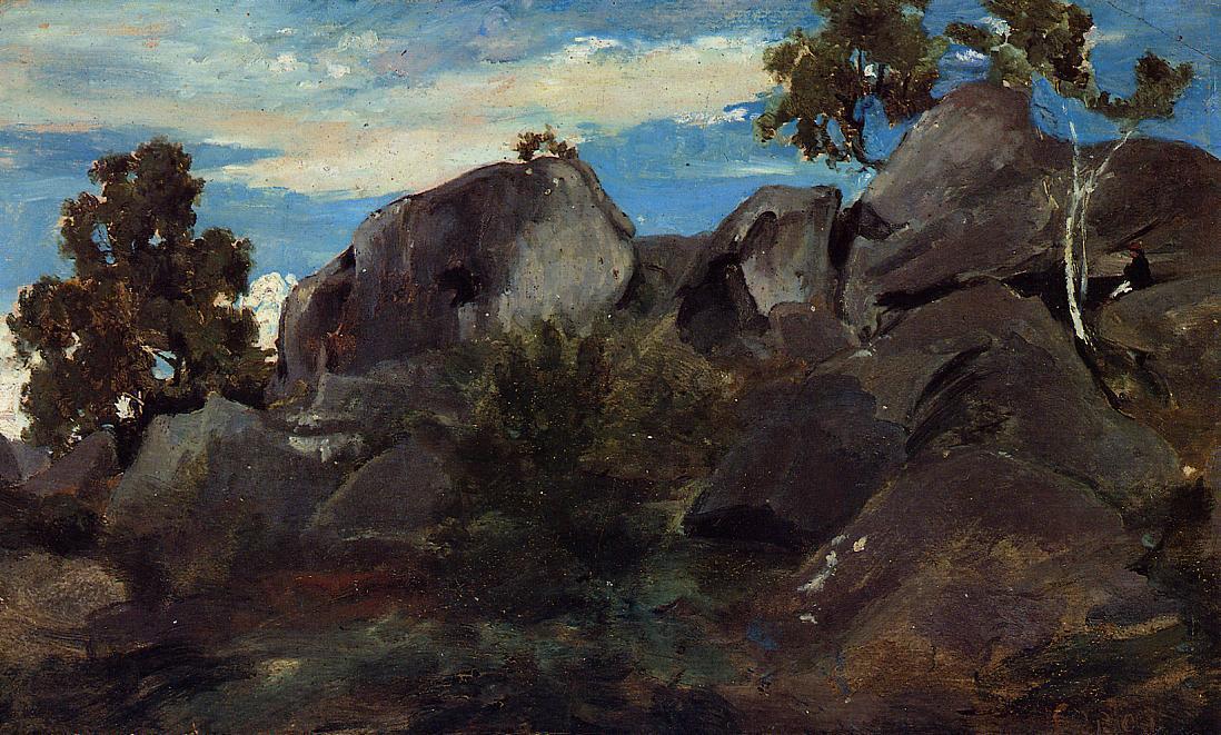 Stoller In The Fontainebleau Forest — Jean-baptiste-camille Corot