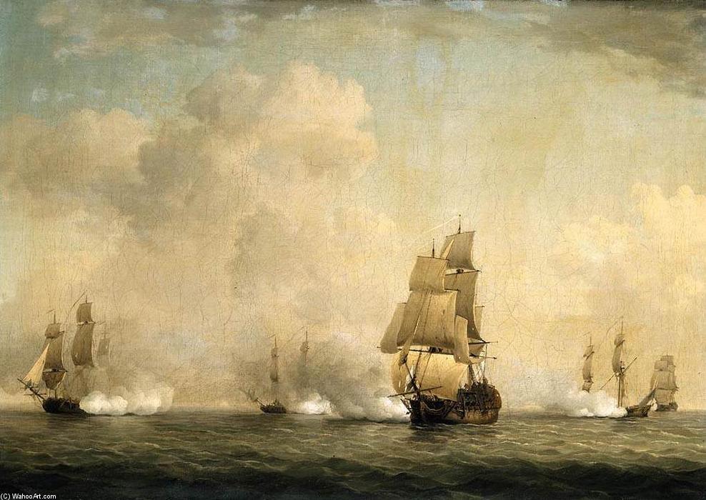 The Capture Of A French Ship By Royal Family Privateers — Charles Brooking