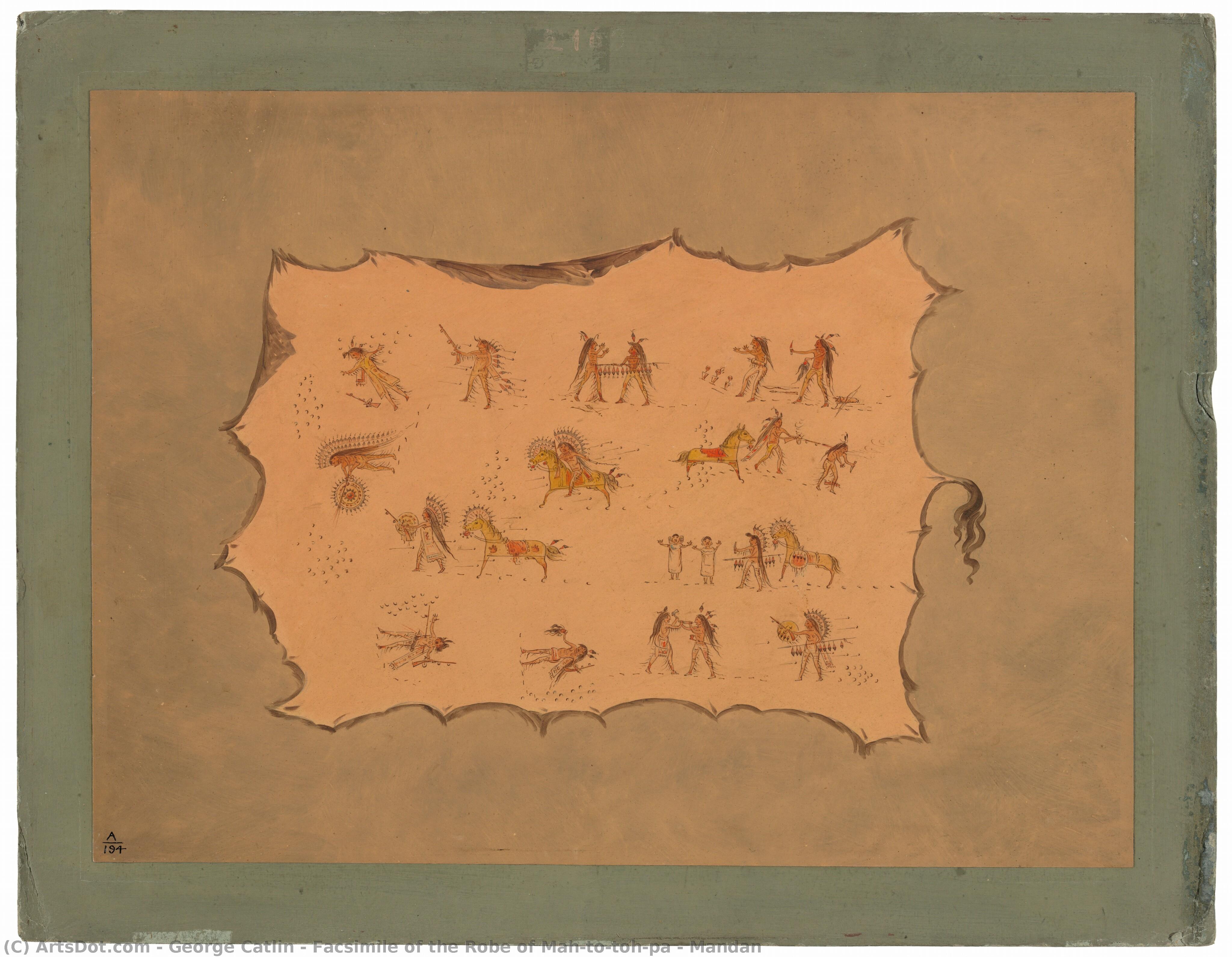 Facsimile Of The Robe Of Mah-to-toh-pa - Mandan — George Catlin