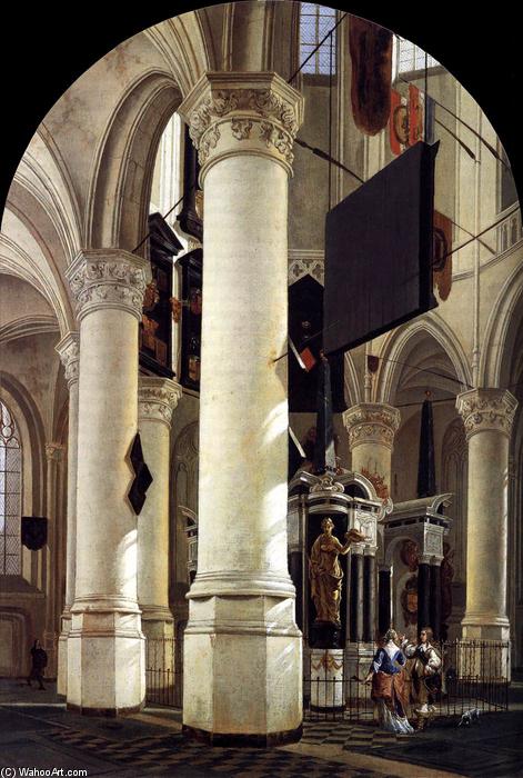 Interior Of The Nieuwe Kerk, Delft, With The Tomb Of William The Silent — Gerard Houckgeest
