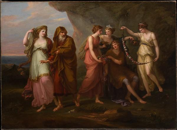 Telemachus And The Nymphs Of Calypso — Angelica Kauffmann (maria Anna Angelika)