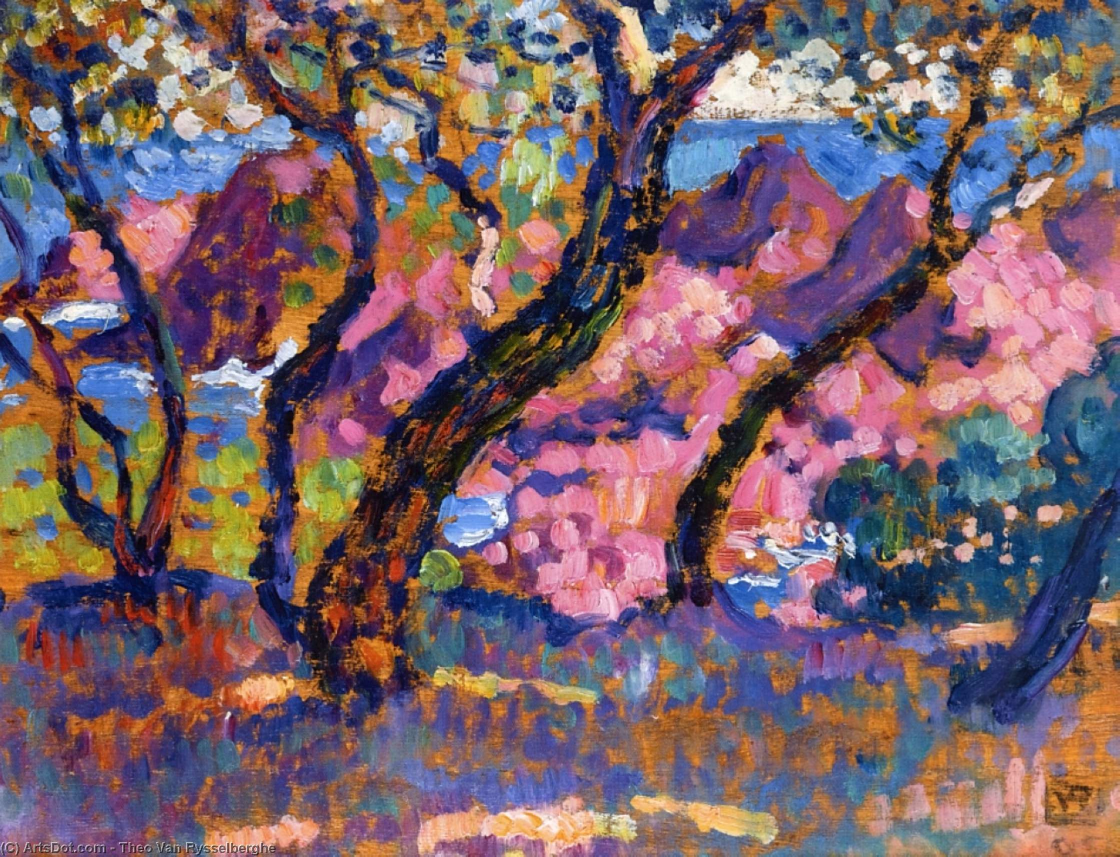 In The Shade Of The Pines (study) — Theo Van Rysselberghe
