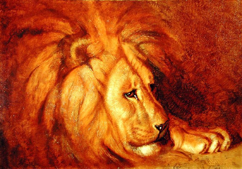 Lion At Rest — Abbott Handerson Thayer