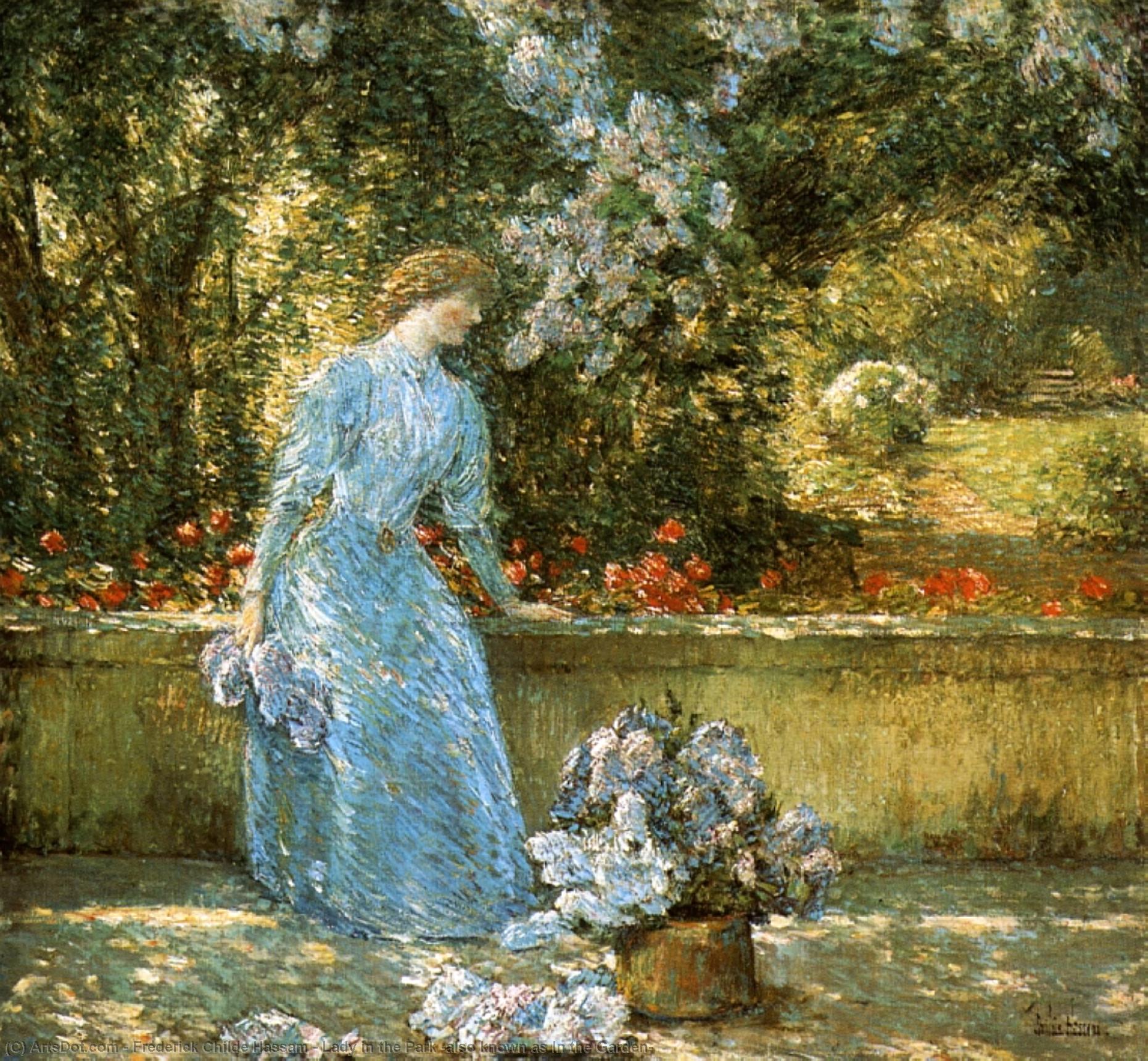 Lady In The Park (also Known As In The Garden) — Frederick Childe Hassam
