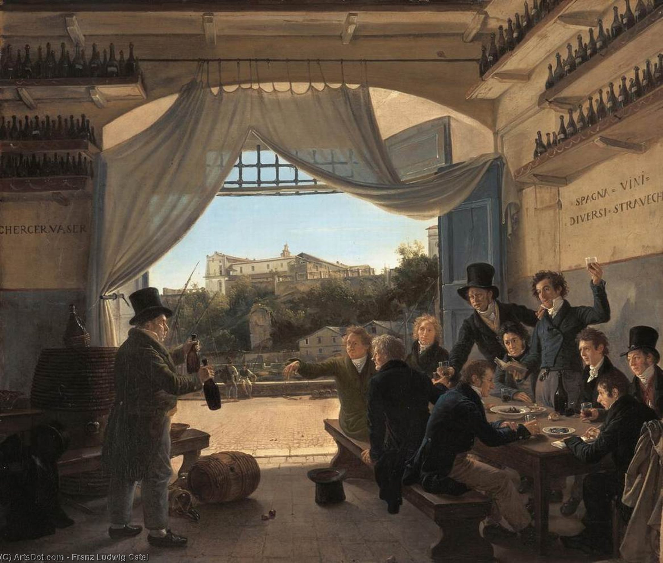 Crown Prince Ludwig In The Spanish Wine Tavern In Rome — Franz Ludwig Catel