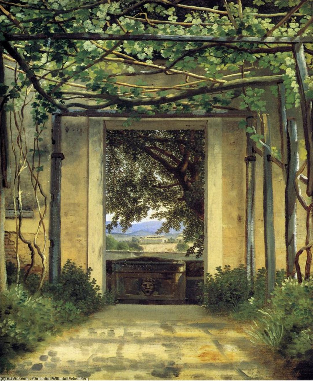 A Pergola — Christoffer Wilhelm Eckersberg