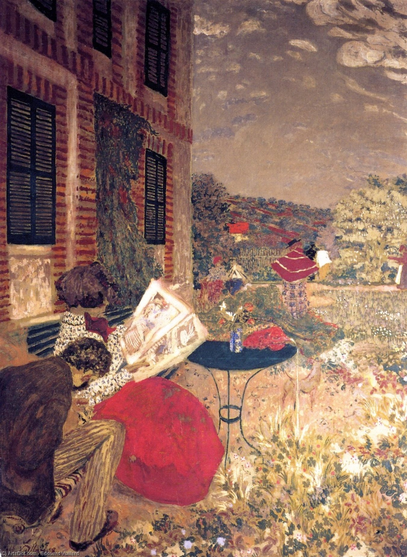 Woman Reading On A Bench — Jean-édouard Vuillard
