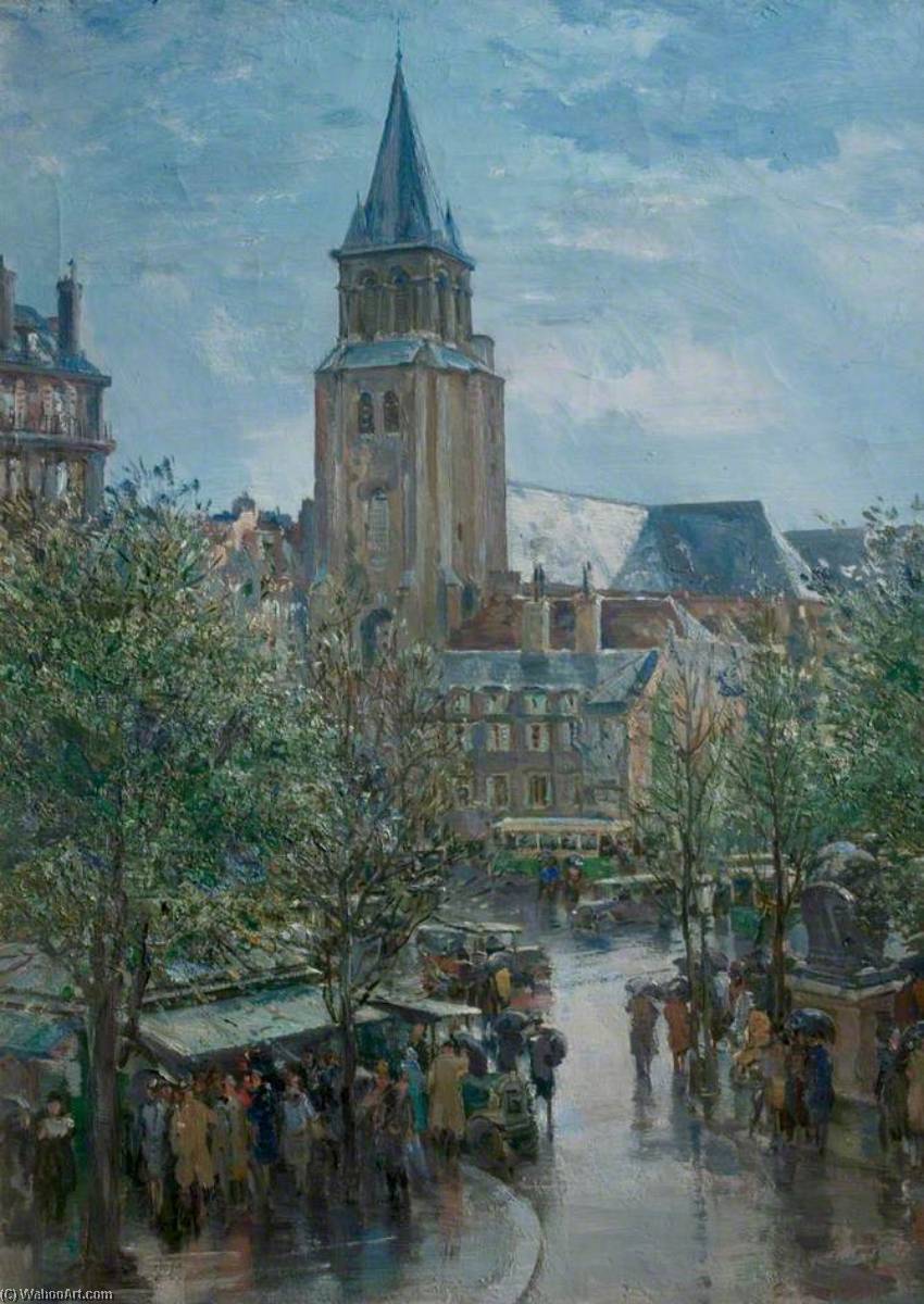 The Church Of St Germain Des Prés, Paris, France — Charles Ernest Cundall