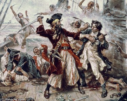 The Capture Of The Pirate Blackbeard — Jean Leon Gerome Ferris