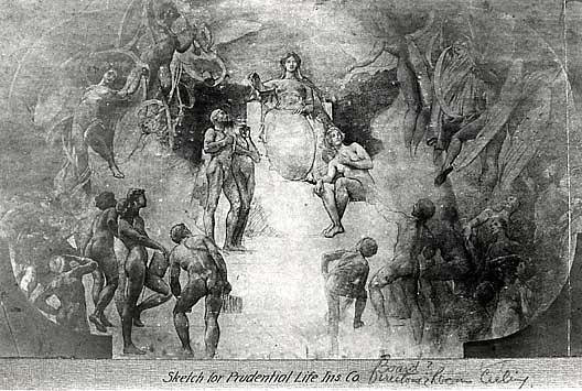 Sketch For Prudential Life Insurance Company, (painting) — Edwin Howlan