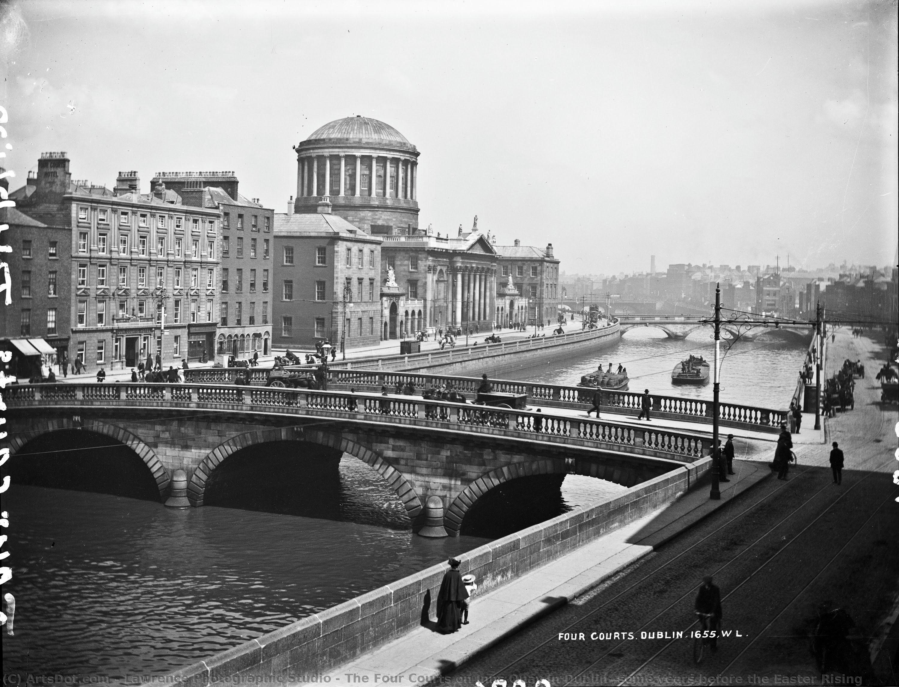 The Four Courts On Inns Quay In Dublin, Some Years Before The Easter Rising — Lawrence Photographic Studio