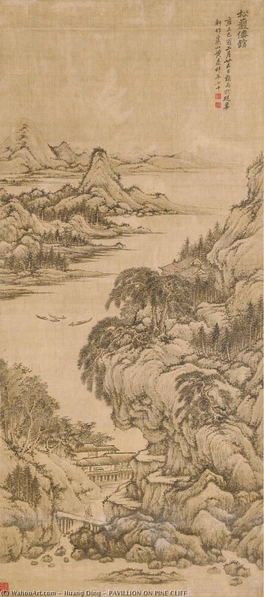 Pavillion On Pine Cliff — Huang Ding