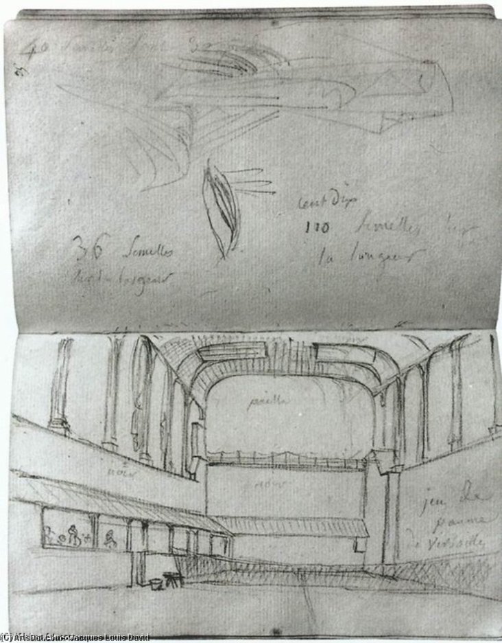 View Of The Interior Of The Tennis Court — Jacques-louis David