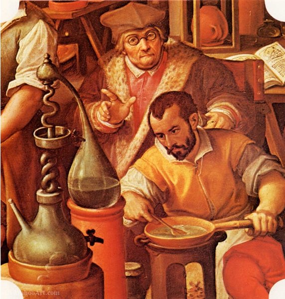 Francesco I Nel Suo Laboratorio Alchemico(detail) — Johannes Stradanus