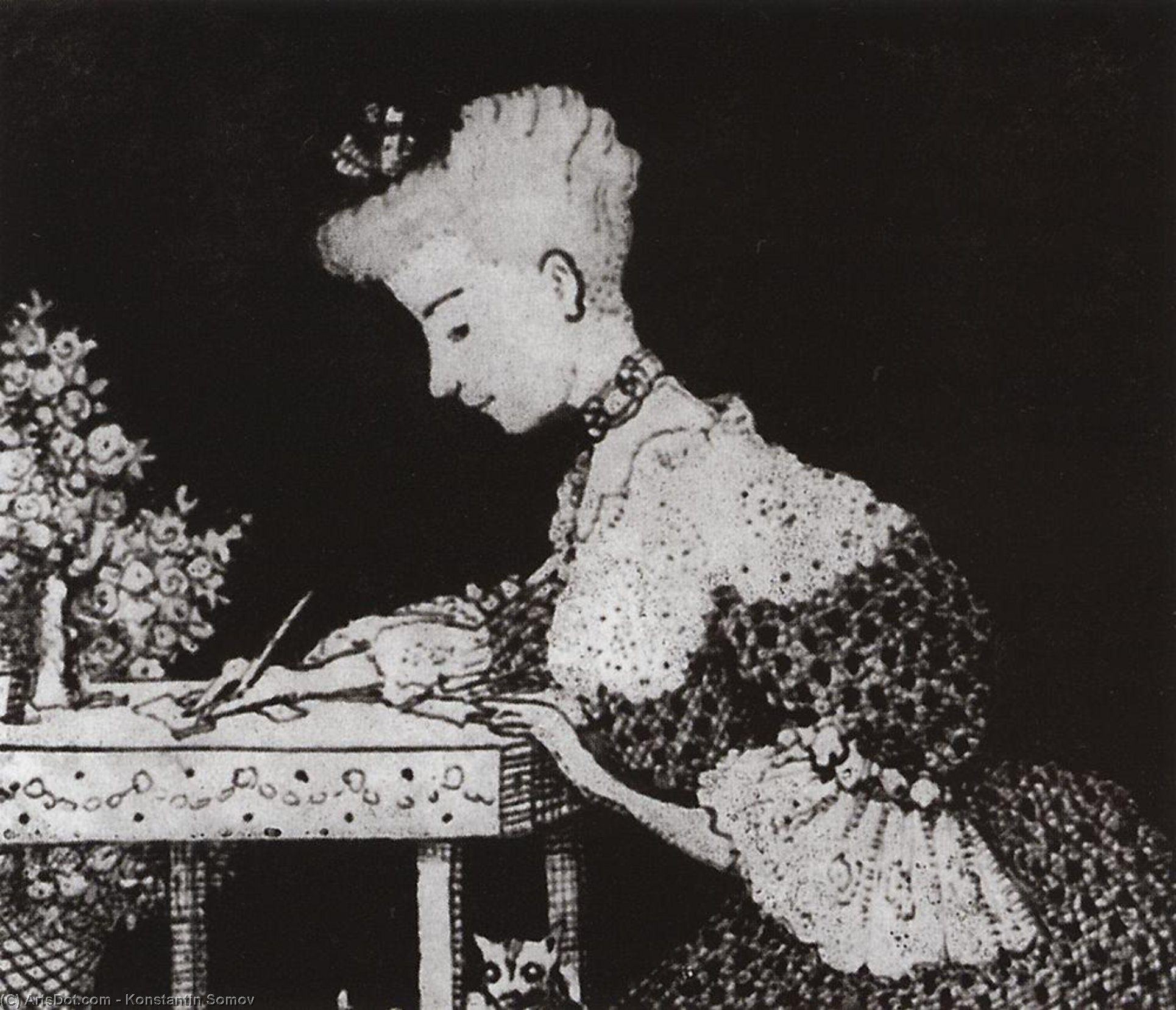 The Lady Behind The Desk (anonymous Letter) — Konstantin Andreevic Somov