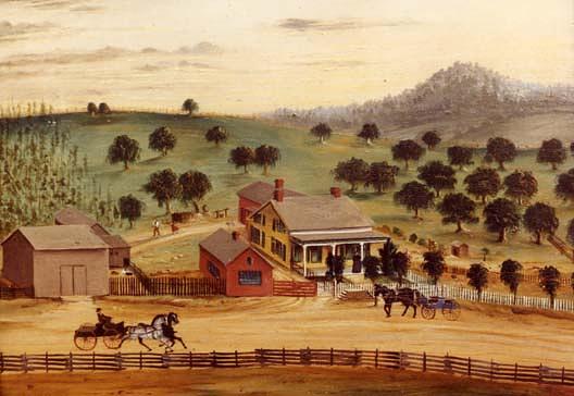 Farm Scene, (painting) — Joseph H Hidley