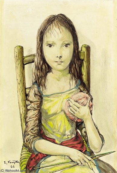 Jeune Fille Assise — Léonard Tsuguharu Foujita