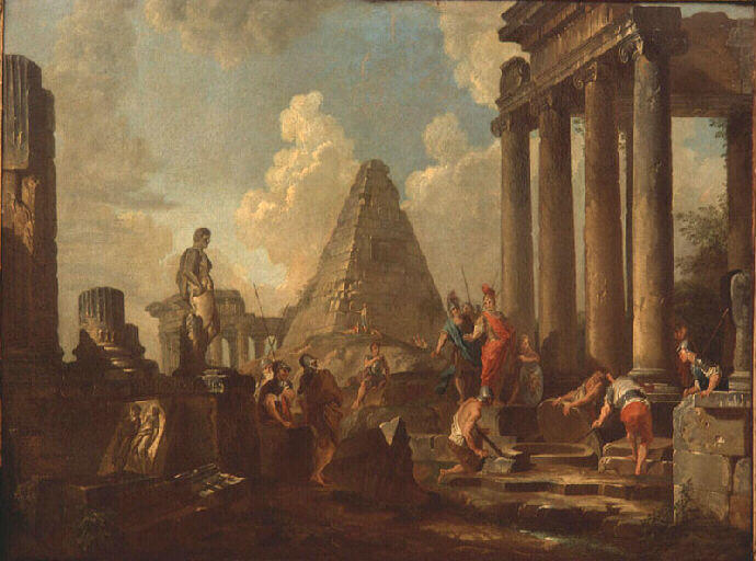 Alexandre Le Grand Devant Le Tombeau D'achille — Хуберт Роберт