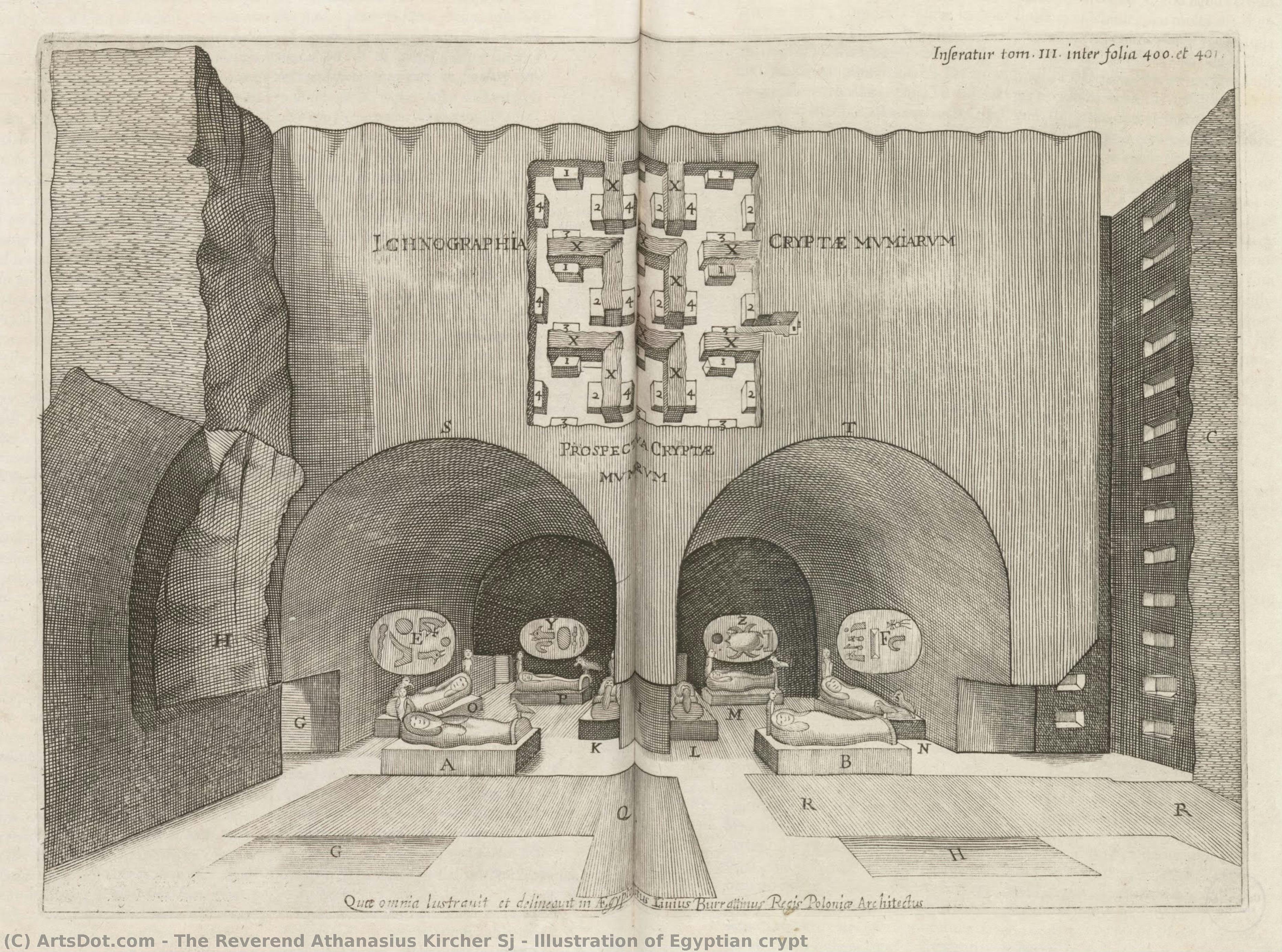 Illustration Of Egyptian Crypt — The Reverend Athanasius Kircher Sj
