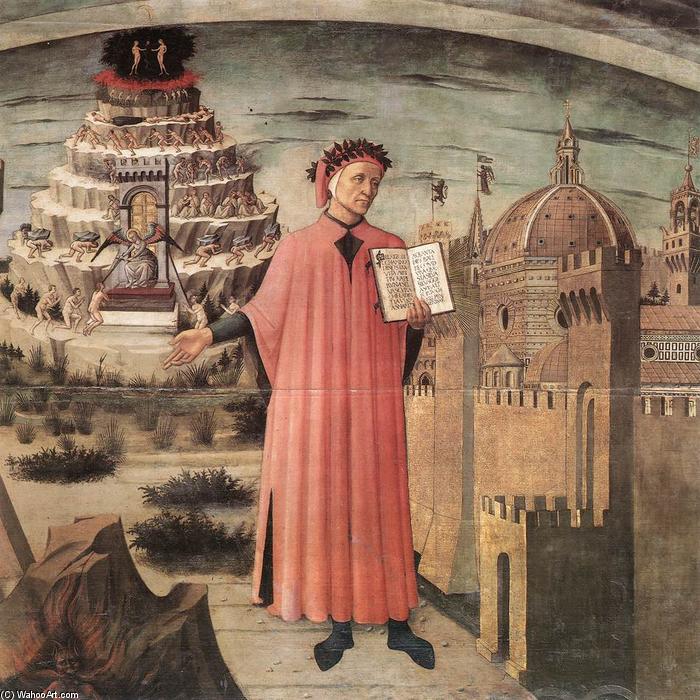 Dante Illuminating Florence With His Poem (detail) — Domenico Di Michelino