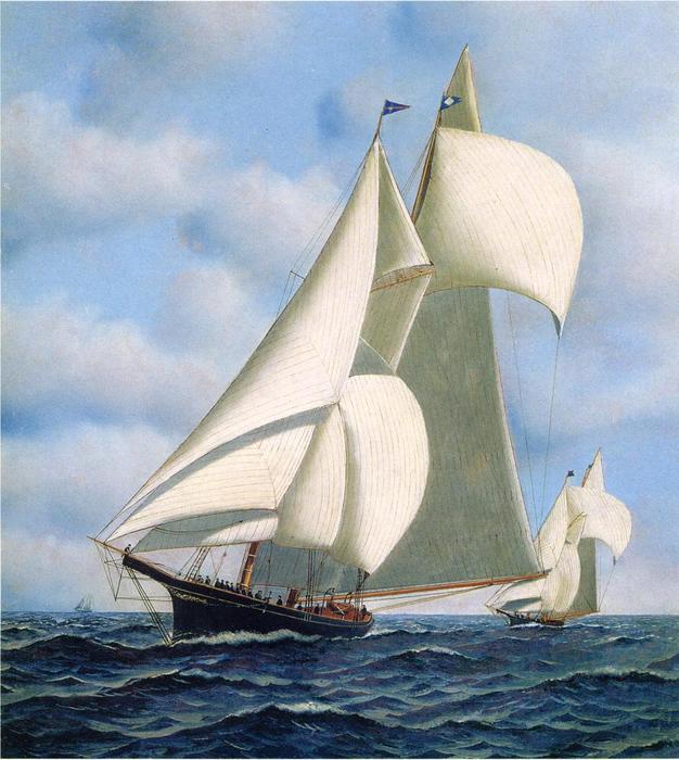 Sappho Vs. Livonia, Americas Cup, 1871 — Antonio Nicolo Gasparo Jacobsen