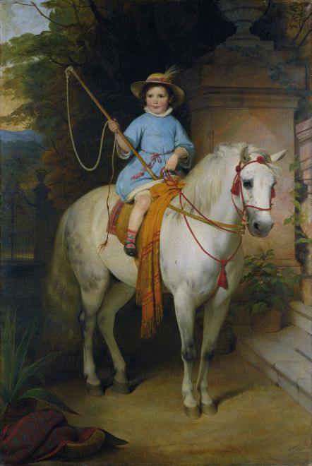Portrait Of The Future Prince Johann Ii Von Liechtenstein On A White Pony — Friedrich Ritter Von Amerling