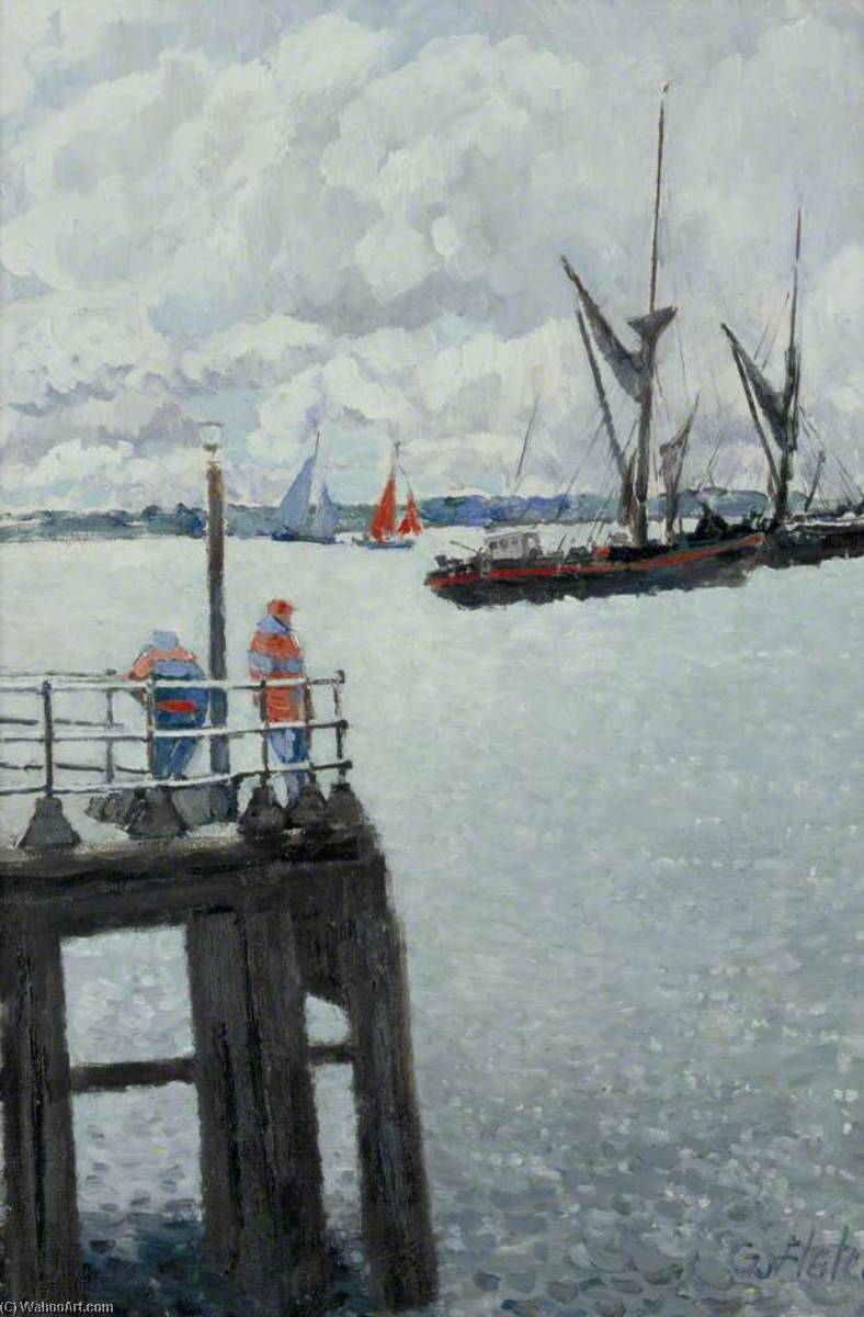 Thames Barges Off Southend, Essex — Geoffrey Scowcroft Fletcher