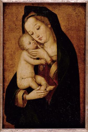 Maria, Das Kind Liebkosend — Hans The Elder Holbein