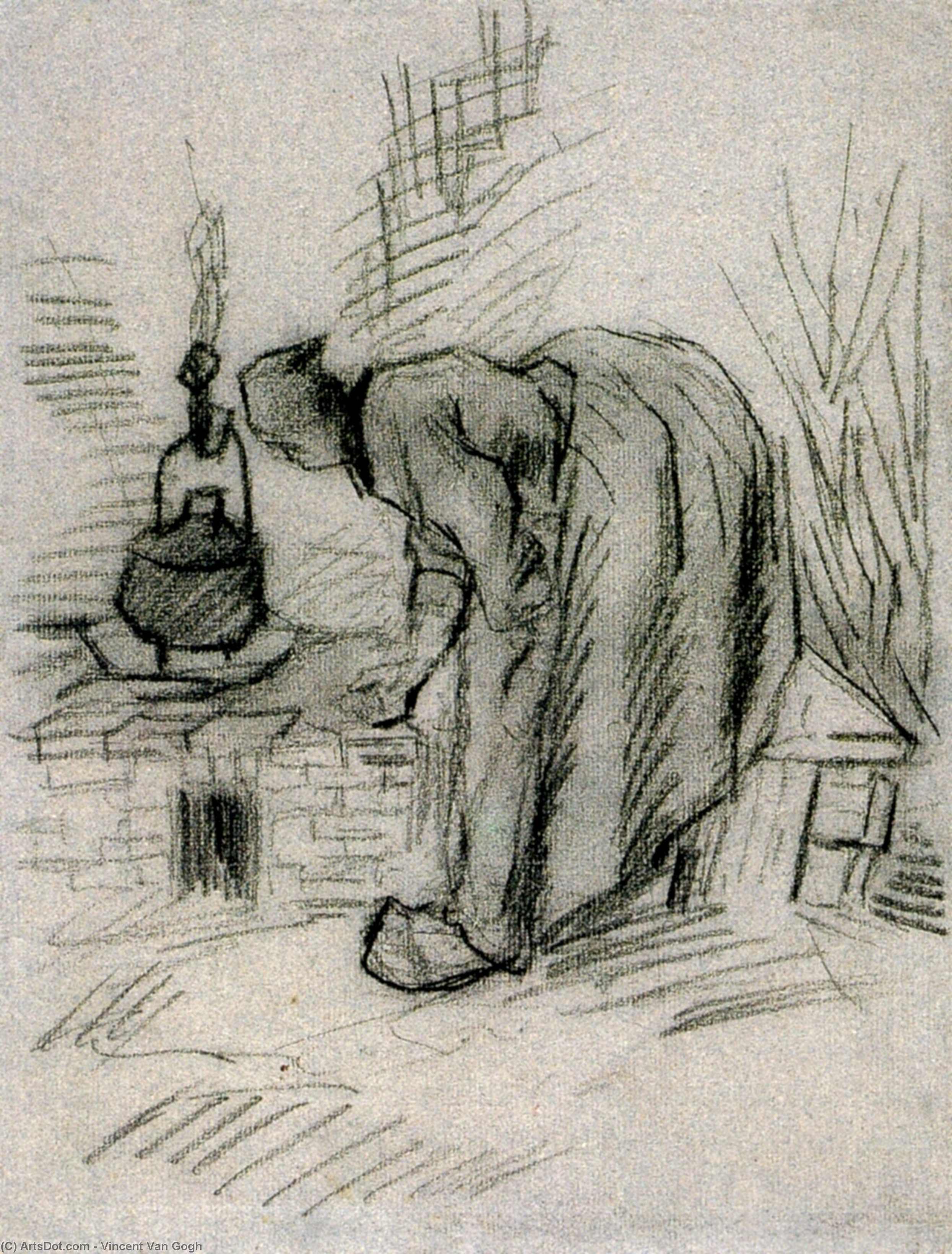 Woman By A Hearth — Vincent Willem Van Gogh