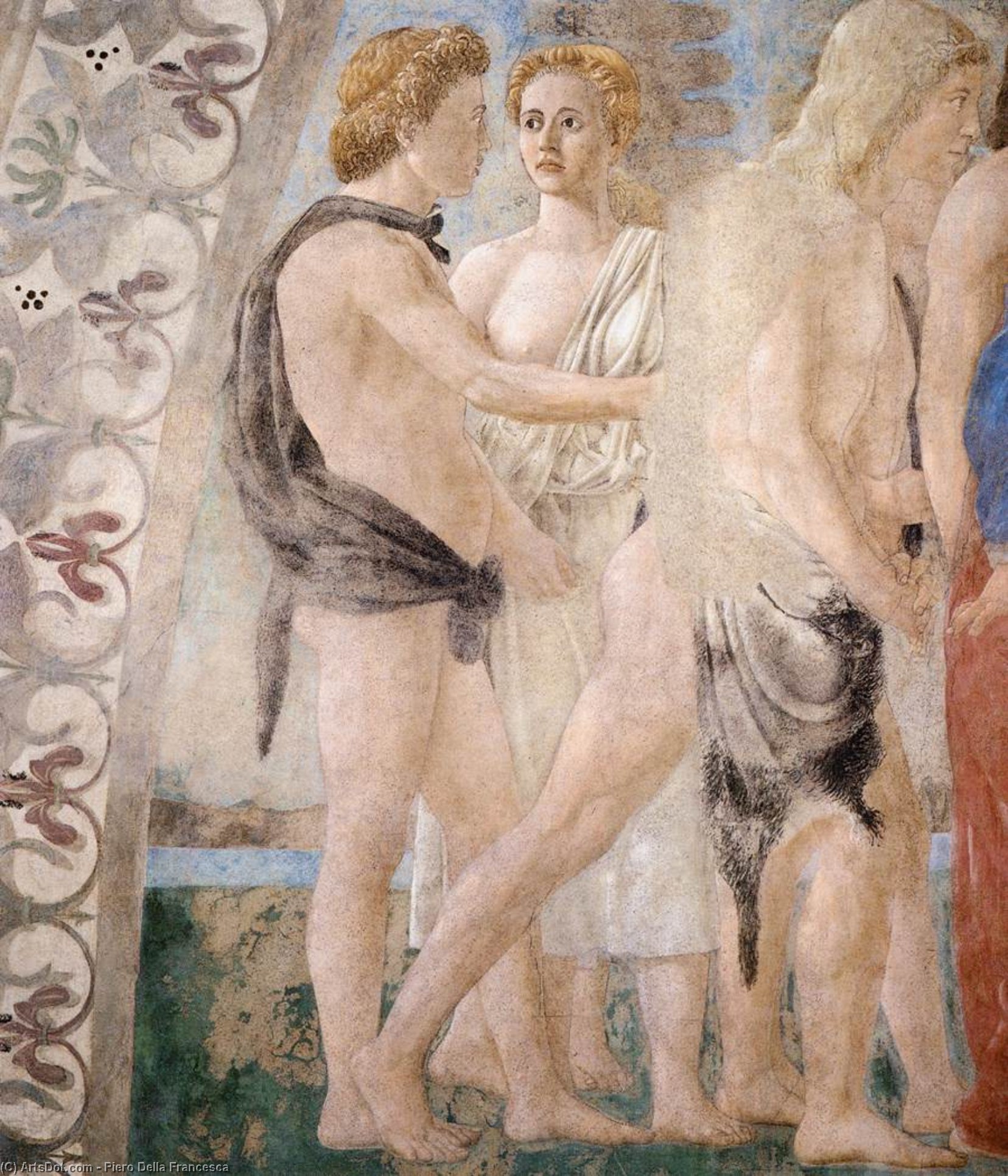 Die Verkündigung Des Heiligen Holzkreuzes (detail) — Piero Della Francesca