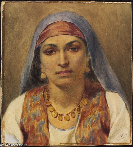 Head Of An Egyptian Girl — Frederick Goodall