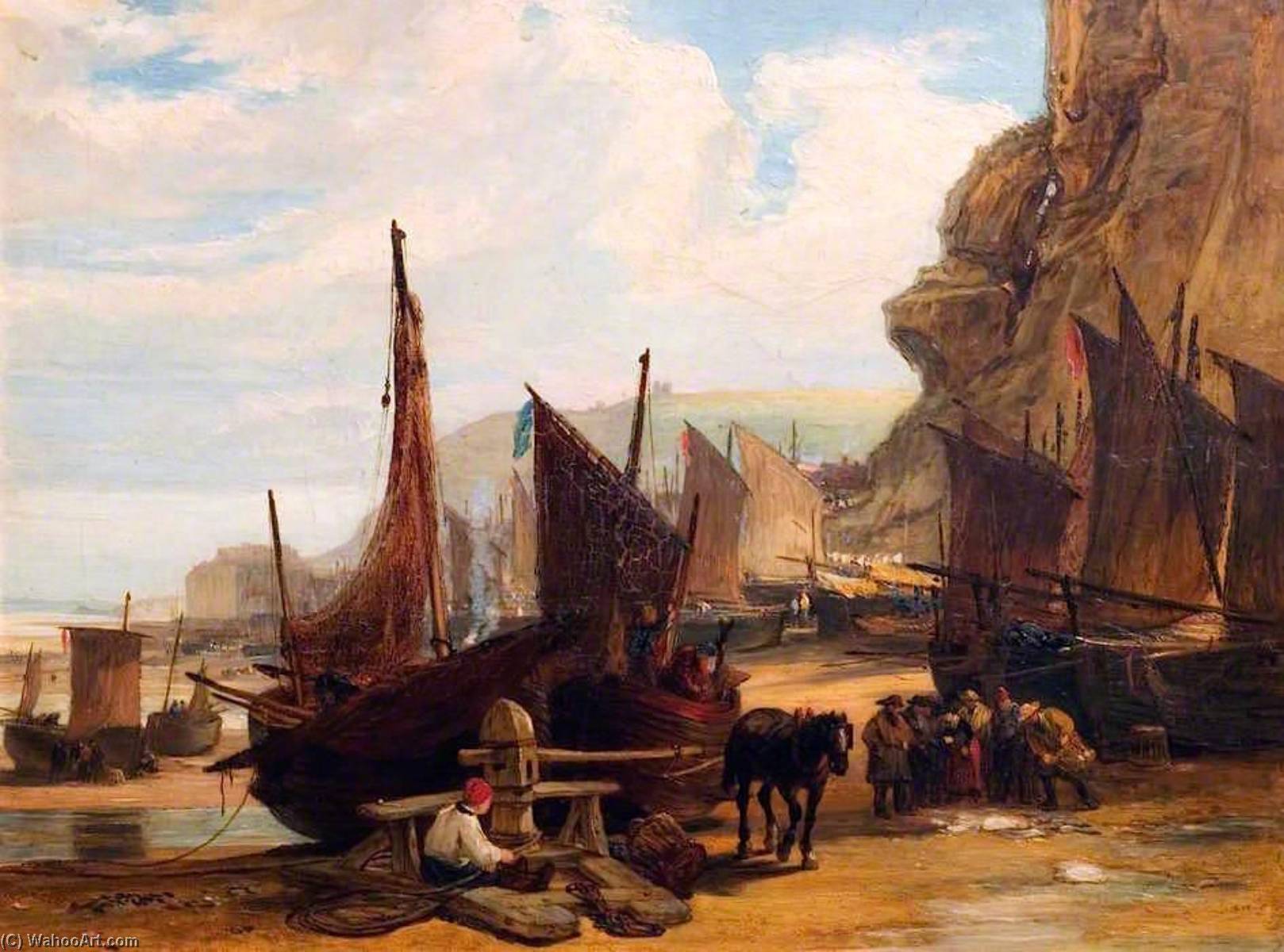 Fish Market At Hastings — John Burnet