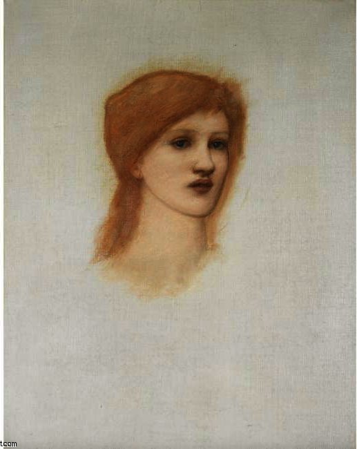 Portrait Of Bessie Keene, Study For Vespertina Quies — Edward Coley Burne-jones