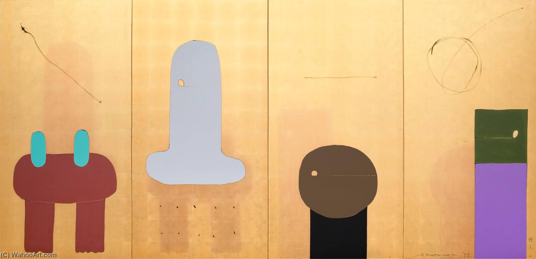 Untitled (quadriptych Folding Screen) — Sadamasa Motonaga